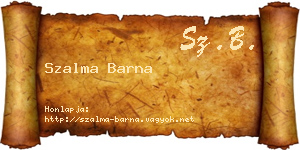Szalma Barna névjegykártya